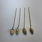 Vintage Italian Shell Cocktail Spoons Set Of 4 Long Handle