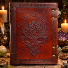 Vintage Leather Journal Handmade 7x5 Diary Notebook Writing Book Double Lock 200