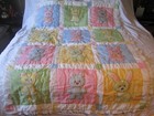 New Vintage Handmade 42  X 55  Animal Print Baby Quilt  Duvet 1970 s