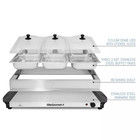 Elite Stainless Steel Electric Triple Buffet Server 
