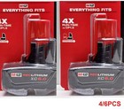 New 48-11-2460 M12 12v Red Lithium Xc 6 0 Capacity Battery  6pcs In Box