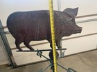 Antique Copper Weathervane Pig W  Rod And Spacers