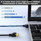 Heavy-duty Cat 8 Ethernet Cable 6ft - Fast  Reliable For Indoor outdoor Use