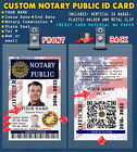  Custom Pvc Id Card W  Clip For Notary Public  Everything Custom