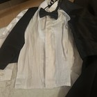 Boys Size 8 Black Vest  Tuxedo Pants    Tie And White Shirt