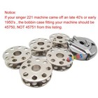  45751 Bobbin Case   5 Bobbins For Singer Featherweight 221     221k     222k      301