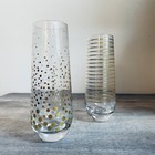 Mcm Champagne Flutes By Christian Siriano Wedding Celebration Barware Gold Trim