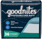 Goodnites Disposable Bed Mats For Bedwetting  2 4 X 2 8 Ft  36 Ct  4 Packs Of 9 