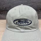 Vintage Bud Light Hat Cap Strap Back Khaki Beer Advertising Embroidered Mens 90s