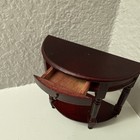 Vintage Half Round Table With Drawer Miniature Dollhouse