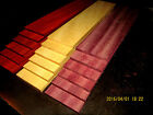 6 Piece Multipak Thin Exotic Yellowheart  Purpleheart  Padauk 12  X 3  X 1 4 