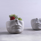Human Face Concrete Planter Clay Molds Diy Flower Pot Making Cement Mould