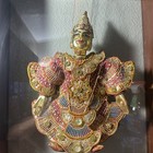 Vintage Myanmar Burmese Marionette Wooden Asian String Puppet W  Display Case 