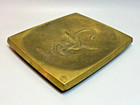 Antique Bronze Apothecary Pharmacy Coin Money Tray Bowl Of Hygieia Snake Cup