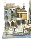 Miniature Building Venice Italy Docks Signed Giovanni Moro Venezie Rare