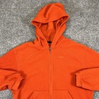 Patagonia Hoodie Kids Large Orange Full Zip Fleece Hooded Pockets Logo