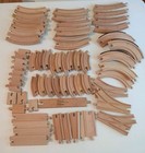 Lot 64pcs Brio And or Thomas   Friends Wooden Railway Compatible Track Set Wood