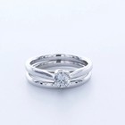 14k Gold Solitaire Engagement Ring Set 0 53 Carat Round Lab-grown Diamond D Vs1