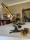 Antique Wenham Binocular Brass Microscope By Smith Beck   Beck  London - C1864