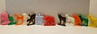 12 Vintage Plastic Cracker Jack Prizes Charm Semi-flat Stand-up Animals Sku90