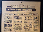 Vintage 1953 2-sided State Drive-in   Ukiah Theatre Cardboard Mailer  R  Reagan 