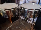 J c r  Percussion  Timbales 2-piece Pair Set With Stand And J c r Cowvell