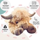 Uoozii 20    4 Pounds Highland Cow Weighted Stuffed Plush 4 Lbs  Beige   Brown