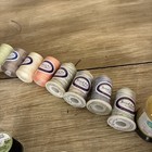 Mixed Vintage Wooden Sewing Spools W  Thread Variety Of Brands  New And Used