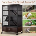 60  Metal Multi-level Guinea Ferret Cage Cage With Wheels  Lockable Doors  Ramps