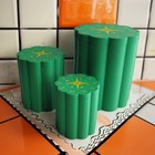 Mid Century Modern Retro Style Flower Starburst Kitchen Canisters Set Of 3 60s