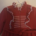 Vintage Kids Clothes Red House Coat  Bath Robe Pajamas 3t Kids Dudz Zipper Lace