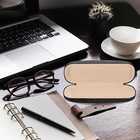 New Clam Shell Hard Eyeglasses Pu Glasses Case Black W microfiber Cleaning Cloth