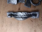 Vtg Mcm Lot Of 4 National Co Drawer Pulls Hammered Pewter Silver Hardware 633540