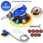 6   Air Body Random Orbital Palm Sander 10000rpm Da Buffing Sanding W  7 Discs
