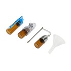 Portable Acrylic   Plastic Snvff Snorter Kit Glass Pill Bottle With Spoon Funnel
