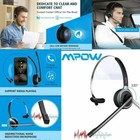 Mpow M5 Bluetooth 5 0 Headset Pro Trucker Office Headphones Noise Canceling Mic