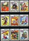 Anguilla 547-556  Mnh  Walt Disney Characters 1980 X10509
