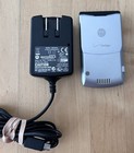 Vintage Motorola Razr V3 Silver Flip Phone Tested  Original Charger 