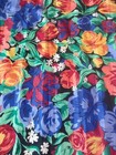 Vintage Herman Pecker  co Scarf Made In Italy 30x30 Bold Floral Polyester Square