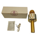 Wireless Bluetooth Karaoke Microphone Gold Handheld Speaker Recorder 9  Nib