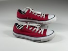 Converse Chuck Taylor Low Top Unisex 5m  7w Red Canvas Sneakers Classic Casual