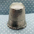 Virginia City Souvenir Silver Tone Metal Thimble By Fort - Old West Town