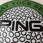 Vintage Ping Golf Sign - Play Your Best Golfing Dealer Porcelain Gas Pump Sign