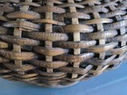 Vtg  Handmade Primitive Vintage Large Basket Pottery Shaped 14    Diameter