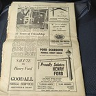    1963 Henry Ford Centennial Souvenir Newspaper Vintage Dearborn Guide Rare Find