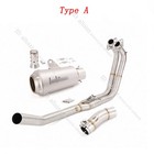 Full Exhaust System For Kawasaki Ninja 400 Z400 2017-25 Header Link Pipe Muffler