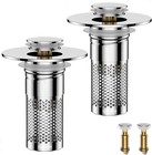 2-pack Bathroom Sink Stopper Hair Catcher Bathroom Pop Up Sink Drain Filter Us