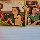 Vtg Sewing Susan Needle Book Collection     Two Graphic Variants     Gold Eye Japan