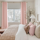 Blush Pink Blackout Curtains 63 Inch 2 Panel Thermal Grommet Window Drapes Set