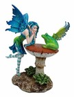 Amy Brown Whimsical Elektra Lightning Fairy With Winged Frog Gossip Figurine 7 h